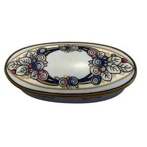 Antique FM Fischer Mieg Pirkenhammer Miniature Hand-Painted Box Aesthetic